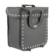 Milwaukee Leather SH582 Medium Black ‘Studded’ PVC Sissy Bar Motorcycle Bag Medium